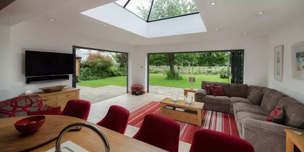 Interior of Extension with Bi-Fold Doors