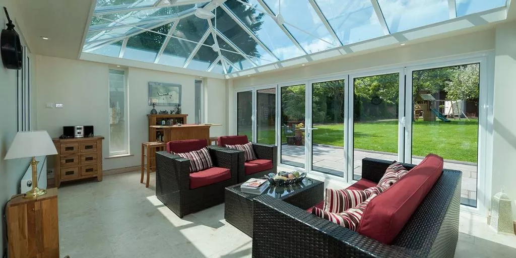 Aluminium Conservatory with Bi-Fold Doors