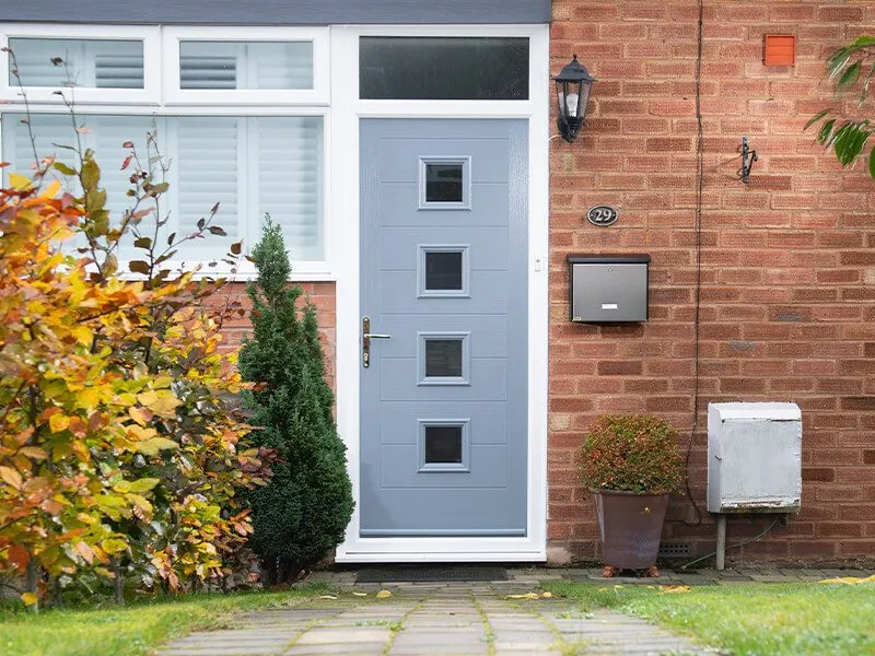 A Grey Blue Composite Door