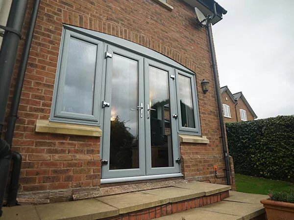 Hazy Grey Extreme UPVC French Doors