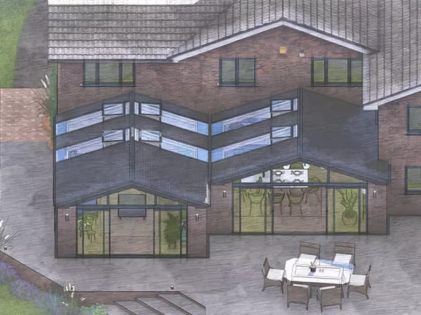 Architectural Living Space Double Extension