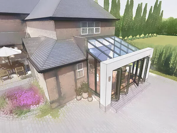 Architectural Lean-To Conservatory Living Space