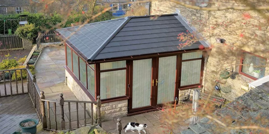 Garden Room in UPVC Rosewood