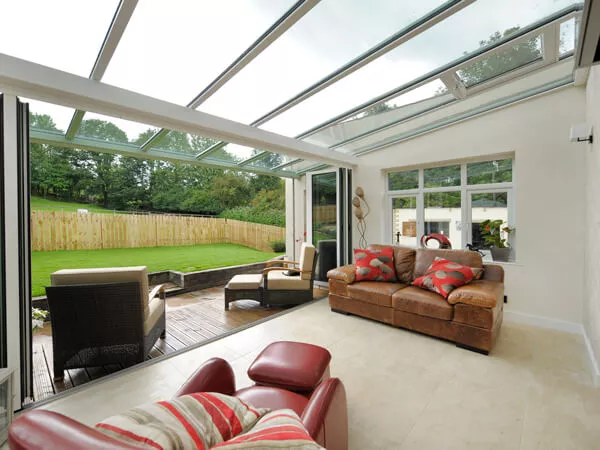 Glass Extension in Chartwell Green