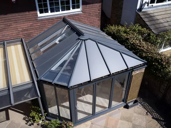Solid Roof With Glass Inserts
